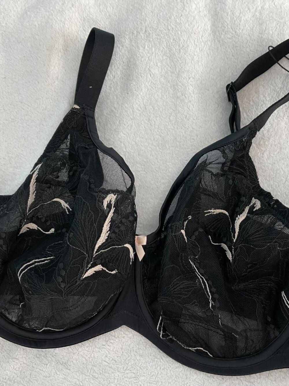 NWT Understance Anya Flexwire Full Coverage Unpadded Bra Black 34 DDD / F G NEW